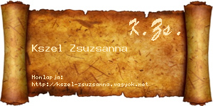 Kszel Zsuzsanna névjegykártya